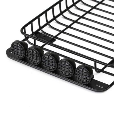 1/10 RC Crawler Car Metal Roof Rack 232x145mm with 5 LED Lights Compatible with 90046 III AXI03007 Models(YQLXJ-02A)