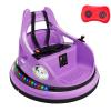 12V Bumper Car for Toddlers, Electric Toddler Ride On Toys for Kids, Baby, Ages 1.5-4 Years, LED Lights, 360 Degree Spin, Supports up to 66lbs, Purple view 1