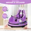 12V Bumper Car for Toddlers, Electric Toddler Ride On Toys for Kids, Baby, Ages 1.5-4 Years, LED Lights, 360 Degree Spin, Supports up to 66lbs, Purple view 3
