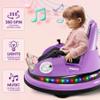 12V Bumper Car for Toddlers, Electric Toddler Ride On Toys for Kids, Baby, Ages 1.5-4 Years, LED Lights, 360 Degree Spin, Supports up to 66lbs, Purple view 4