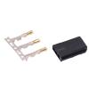 100 Sets 3 Pin Female and Male Plug Housing Crimp Terminal Ector Kit, Servo Plug Kit Male Female Ector, Performance ABS B Gold Plated Crimp Pin Kit, with view 3