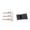 100 Sets 3 Pin Female and Male Plug Housing Crimp Terminal Ector Kit, Servo Plug Kit Male Female Ector, Performance ABS B Gold Plated Crimp Pin Kit, with view 4