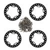 4Pcs Aluminum 1. 9 Inch Wheel Outer Beadlock Ring Compatible with 1 10 Scale RC Crawler Fits 90046 1. 9 Wheel Rims(1.9 Black) view 1