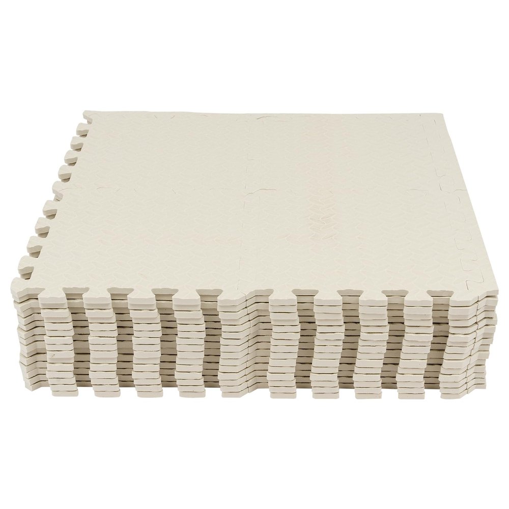 60PCS Foam Floor Mats, 11.8111.81in Kids Foam Puzzle Floor Mats EVA Interlocking Foams Exercise Tile Mat for Home, School, Kindergarten, Daycare (White, 60PCS; 3030cm)