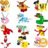 24PCS Animal Building Blocks Toys Easter Party Favors for Kids 3-5 4-8 8-12 Easter Egg Fillers Goodie Bag Stuffers Classroom Prize Treasure Box Toys Bulk for Toddler Boys Girls Birthday Return Gifts view 1