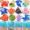 24PCS Sea Animal Fidget Keychain Valentines Day Cards for Kids School Classroom Valentine Day Exchange Gifts Pop Sensory Stress Toys for Toddlers Boys Girls Party Favor Goodie Bags Stuffers Treat Bulk view 1