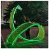 LXHELIVERY Dragon Poi with 3D Plastic Head, Outdoor Sports Fitness Toys Dance Ribbon Streamer for Gifts, Festival Performance(Green,6m/19.6 ft) view 1