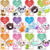 24PCS Valentines Day Cards for Kids School Classroom with 3D Animal Pop Fidget Toys Valentine Day Exchange Gifts Bulk Stress Ball Toy for Toddlers Boys Girls Valentine's Party Favor Goodie Bag Stuffer view 1