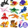 24PCS Animal Building Blocks Toys Easter Party Favors for Kids 3-5 4-8 8-12 Easter Egg Fillers Goodie Bag Stuffers Classroom Prize Treasure Box Toys Bulk for Toddler Boys Girls Birthday Return Gifts view 1