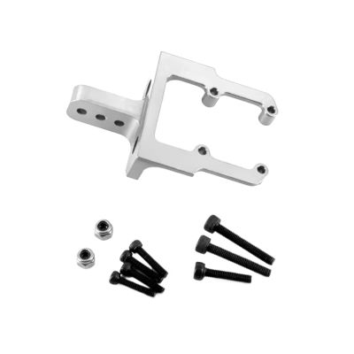 Rc Parts For Axial For Scx10 II 1/10 Upgrades Parts Metallic Rear Heightened Servo Mount Stand 90046 AR44 SCX10Pro Axle RC CAR Accessories(Silver)