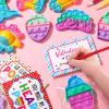 24PCS Dinosaur Pop Fidget Keychain Valentines Day Cards for Kids School Classroom Valentine Day Exchange Gifts Pop Sensory Stress Toy for Toddlers Boys Girls Party Favor Goodie Bags Stuffer Treat Bulk view 4