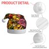 aabkjgfr Vegetable Fruit Print Adult Santa Hat,Soft And Comfortable Santa Hat,Suitable For New Year'S Holiday Parties,Indoors And Outdoors. view 4