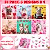 24PCS Valentines Day Cards for Kids School Classroom with Cat & Dog Jigsaw Puzzles Toys Birthday Gifts Party Favors for Toddlers Boys Girls Goodie Bag Stuffers Treat Bulk Valentine Day Exchange Gifts view 2