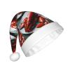 aabkjgfr Lobster Print Adult Santa Hat,Soft And Comfortable Santa Hat,Suitable For New Year'S Holiday Parties,Indoors And Outdoors. view 2