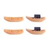 4Piece Miniature Resin Sailboat Ornaments  Wooden Ship Figurines for Fairy Garden, Aquarium & Fish Tank Decor, Dollhouse Accessories, Micro Ocean Landscape & Home Nautical Decoration (Brown view 1