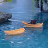 4Piece Miniature Resin Sailboat Ornaments  Wooden Ship Figurines for Fairy Garden, Aquarium & Fish Tank Decor, Dollhouse Accessories, Micro Ocean Landscape & Home Nautical Decoration (Brown view 2