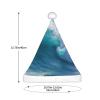 aabkjgfr Ocean Sea Wave Print Adult Santa Hat,Soft And Comfortable Santa Hat,Suitable For New Year'S Holiday Parties,Indoors And Outdoors. view 3