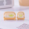 10 Pieces Miniature Dollhouse Furniture Collection, Living Room and Bedroom Set with Chairs, Sofa, Cabinet, Decorative Accessories, Tan and White view 2