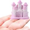 3Pack Miniature Dreamy Castle Figurines  Fairy Tale House Figures, Resin Fantasy Miniature Cake Toppers for DIY Fairy Garden, Micro Landscape, Party Cake Display, Desktop & Creative Craft Projects(D) view 3