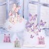 3Pack Miniature Dreamy Castle Figurines  Fairy Tale House Figures, Resin Fantasy Miniature Cake Toppers for DIY Fairy Garden, Micro Landscape, Party Cake Display, Desktop & Creative Craft Projects(D) view 4