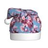 aabkjgfr Cherry Blossoms Print Adult Santa Hat,Soft And Comfortable Santa Hat,Suitable For New Year'S Holiday Parties,Indoors And Outdoors. view 1