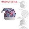 aabkjgfr Cherry Blossoms Print Adult Santa Hat,Soft And Comfortable Santa Hat,Suitable For New Year'S Holiday Parties,Indoors And Outdoors. view 4