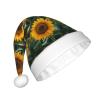 aabkjgfr Beautiful Sunflower Print Adult Santa Hat,Soft And Comfortable Santa Hat,Suitable For New Year'S Holiday Parties,Indoors And Outdoors. view 2