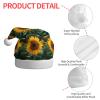 aabkjgfr Beautiful Sunflower Print Adult Santa Hat,Soft And Comfortable Santa Hat,Suitable For New Year'S Holiday Parties,Indoors And Outdoors. view 4