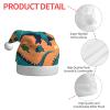 aabkjgfr Dinosaur Print Adult Santa Hat,Soft And Comfortable Santa Hat,Suitable For New Year'S Holiday Parties,Indoors And Outdoors. view 4
