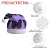 aabkjgfr Dreamlike Purple Butterfly Print Adult Santa Hat,Soft And Comfortable Santa Hat,Suitable For New Year'S Holiday Parties,Indoors And Outdoors. view 4