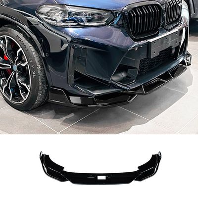 Mrregqic Auto Accessories for BMW X3M X4M F97 F98 LCI 2022+Front Bumper Spoiler Splitter Lip (Piano Black) ABS 1PCS