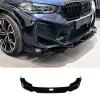 Mrregqic Auto Accessories for BMW X3M X4M F97 F98 LCI 2022+Front Bumper Spoiler Splitter Lip (Piano Black) ABS 1PCS view 1