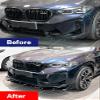 Mrregqic Auto Accessories for BMW X3M X4M F97 F98 LCI 2022+Front Bumper Spoiler Splitter Lip (Piano Black) ABS 1PCS view 2