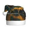 aabkjgfr Deer Bear Moose Print Adult Santa Hat,Soft And Comfortable Santa Hat,Suitable For New Year'S Holiday Parties,Indoors And Outdoors. view 1