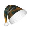 aabkjgfr Deer Bear Moose Print Adult Santa Hat,Soft And Comfortable Santa Hat,Suitable For New Year'S Holiday Parties,Indoors And Outdoors. view 2