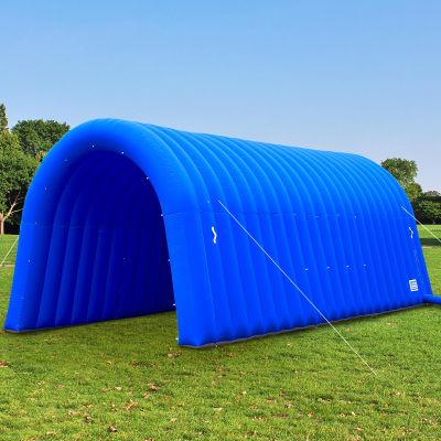 GR8FUN 24x10x10FT Inflatable Sports Tunnel Entrance Blue with Blower, Event Giant Inflatable Tunnel Tent for Team Intros, Business Promotion, Trade Shows, Advertising & Exhibitions