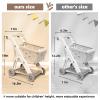 Jovow 102pcs Kids Shopping Cart Trolley Play Set with Pretend Food and Accessories,Perfect for Ages 3+ Pretend Play and Role-Playing GamesKhaki view 4