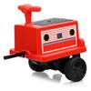 12V 2-Seater Ride on Train Trackless Toy Car for Kids, Featuring 2 Speeds, One-Button Start, Bright Headlights, Horn, Durable Rubber Wheels, and Extra Storage for Children,Red view 1