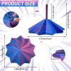 3D Printed Expanded Sensory Fidget Star,Stress-Relief Spinning Tower Toy with Handles,Sensory Toys for Adults & Teens,Honeycomb Whirling Spiral Design for ADHD & Stress Relief (Purple-Blue,L-25rings) view 2