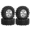 STMU (4PCS) RC 1.3 Aluminum Beadlock Wheels and Tires for 1/24 SCX24 1/18 TRX4M RC Crawler Cars (Tires and Wheels(black)) view 1