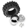 STMU (4PCS) RC 1.3 Aluminum Beadlock Wheels and Tires for 1/24 SCX24 1/18 TRX4M RC Crawler Cars (Tires and Wheels(black)) view 3