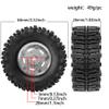 STMU (4PCS) RC 1.3 Aluminum Beadlock Wheels and Tires for 1/24 SCX24 1/18 TRX4M RC Crawler Cars (Tires and Wheels(black)) view 4