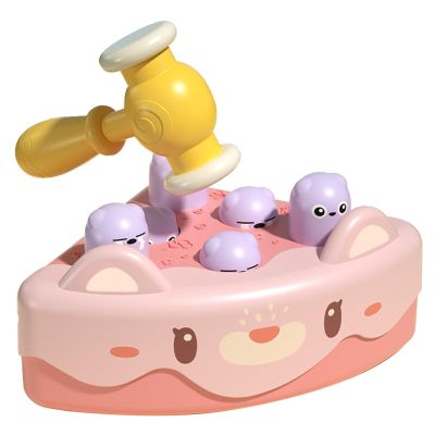Naroote Colorful Cake Design Whack Pounding Toy Soft Hammer for Toddler Educational Playtime (Type 2)