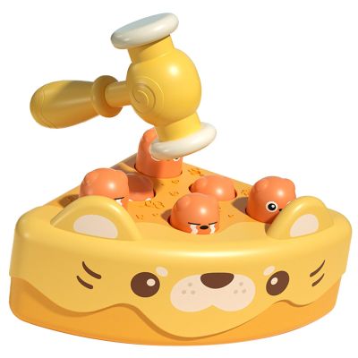 Naroote Colorful Cake Design Whack Pounding Toy Soft Hammer for Toddler Educational Playtime (Tiger)