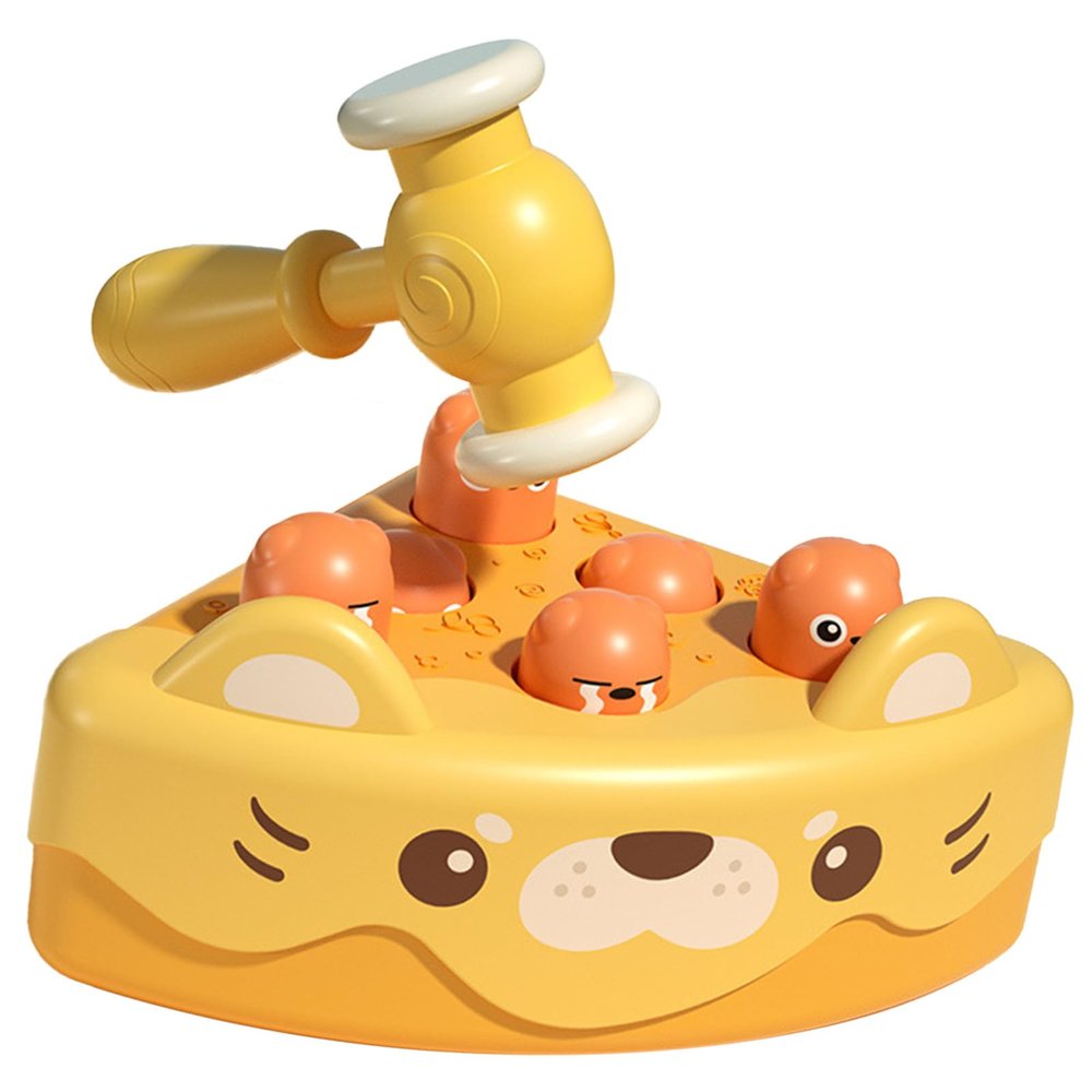 Naroote Colorful Cake Design Whack Pounding Toy Soft Hammer for Toddler Educational Playtime (Tiger)