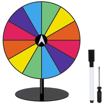 Hfppkn Portable Prize Wheel, 8 Slots Color Spin Fortune Wheel, Spinner Roulette Wheel with Marker Pen, Roulette Spinnings Wheel with Screwdriver, Spinnings Game Wheel for Discount Carnival Party