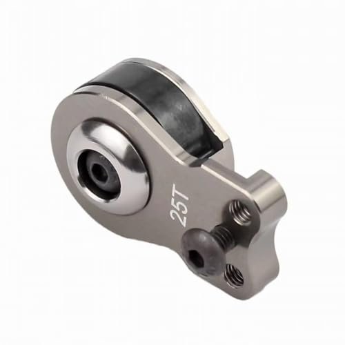 RC Upgrade Parts For TRX4 For TRX6 1/10 25T Aluminum Alloy Adjustable Damping Servo Arm Horn 1/3 Hole Style RC Crawler Car Upgrade Parts(Titanium)