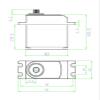 4pcs Waterproof Servo 20Kg 25Kg 30Kg 35Kg 40Kg High Speed Metal Gear Digital Servo Suitable for 1/8 1/10 Scale(4x25kg 180 Degree) view 4