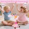 Emoin Dancing Talking Giraffe Toy for Baby Toddler, Dancing Giraffe Toy Singing Mimicking Recording Repeating What You Say with LED English Sing for Boys Girls Gift, 15 Second Recorde view 3