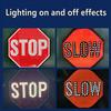 Double-Sided LED Stop Slow Paddle Sign - Handheld Traffic Safety Sign with Foam Grip for School Crossings, Construction, Parking - Bright Light, 1-Pack (Stop/Slow) view 3